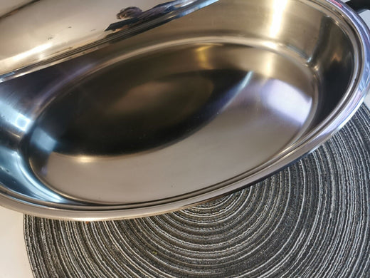 AMC ovaler Bräter, 6 cm hoch, guter gebrauchter Zustand, mit hohen Deckel - Produktbild 4 | potoria.de