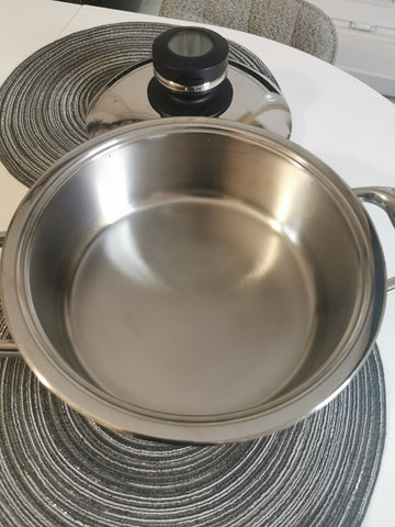 AMC, Premium Topf 24 cm, Tiefe 8 cm 3,5 Liter, Deckel Visiotherm Audiotherm - Produktbild 2 | potoria.de
