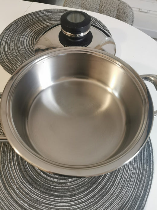 AMC, Premium Topf 24 cm, Tiefe 8 cm 3,5 Liter, Deckel Visiotherm Audiotherm - Produktbild 2 | potoria.de