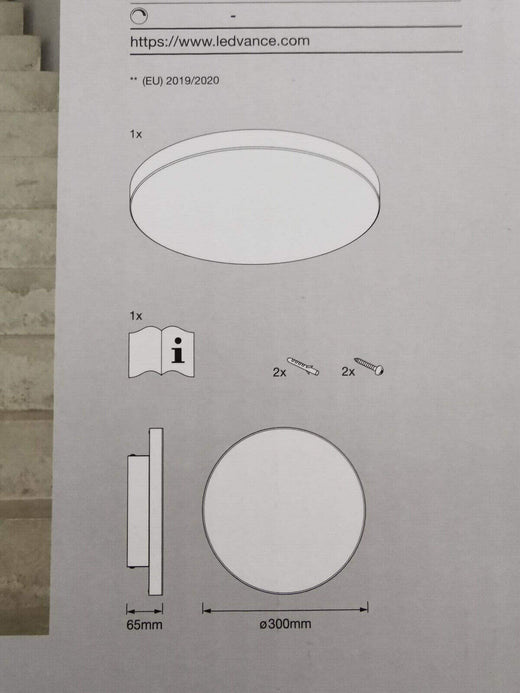Decken-und Wand Panel Ø 30 cm 19W Warmweiß Ledvance PLANON Frameless - Produktbild 5 | potoria.de