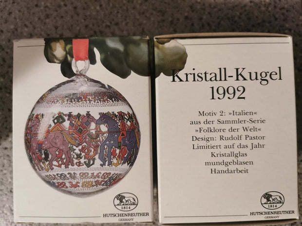 Hutschenreuther Kristallglas Weihnachtskugel 1992 - Produktbild 1 | potoria.de